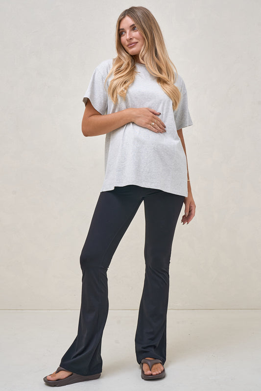 Basic Instincts Boxy Tee - Grey Marle