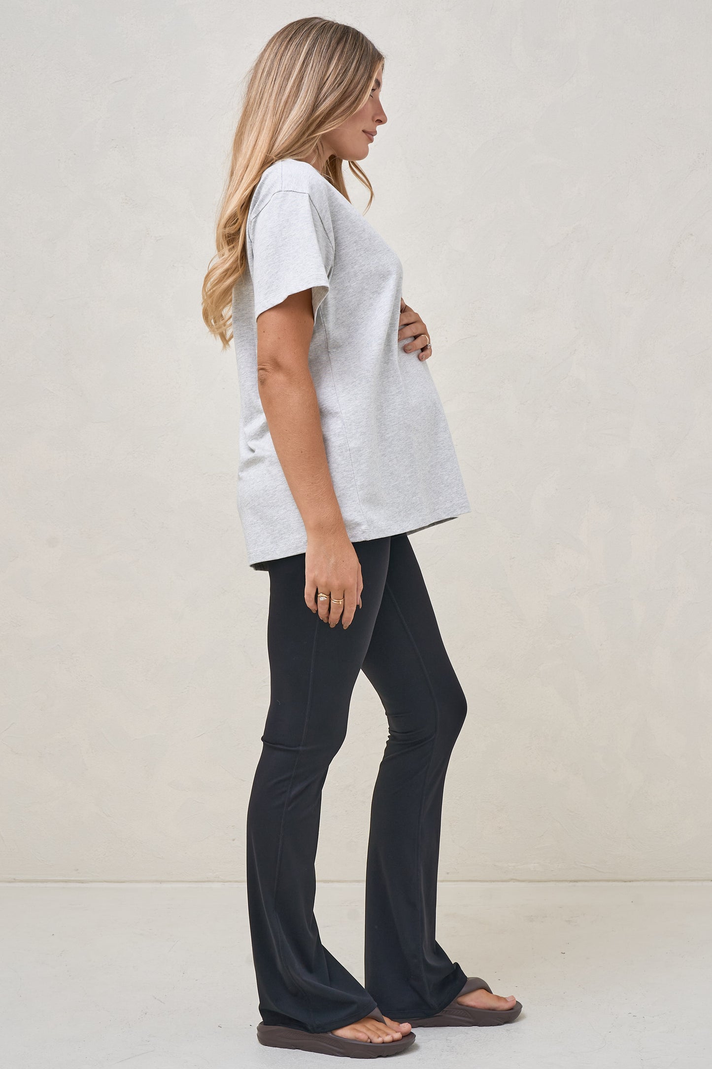 Basic Instincts Boxy Tee - Grey Marle