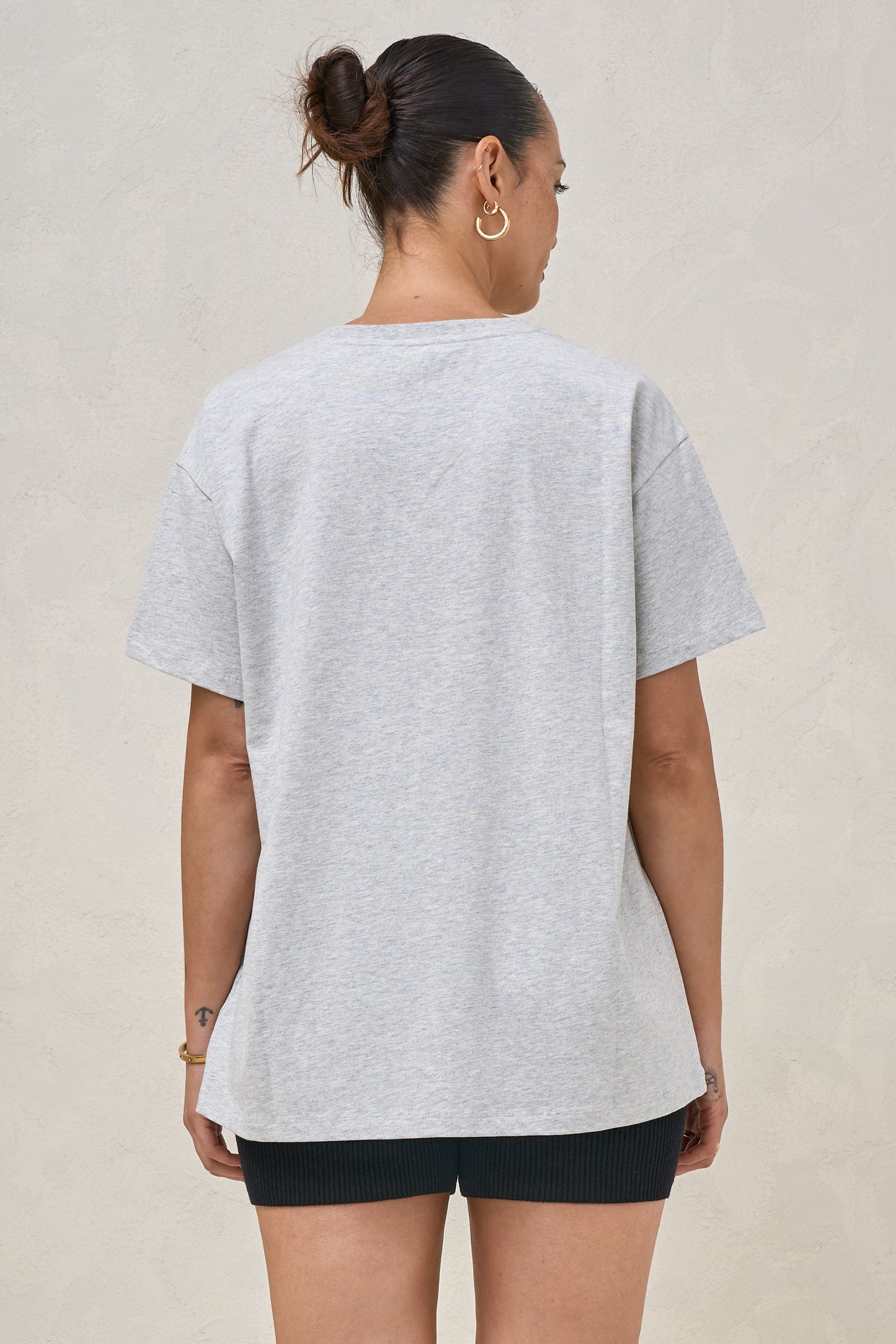 Basic Instincts Boxy Tee - Grey Marle