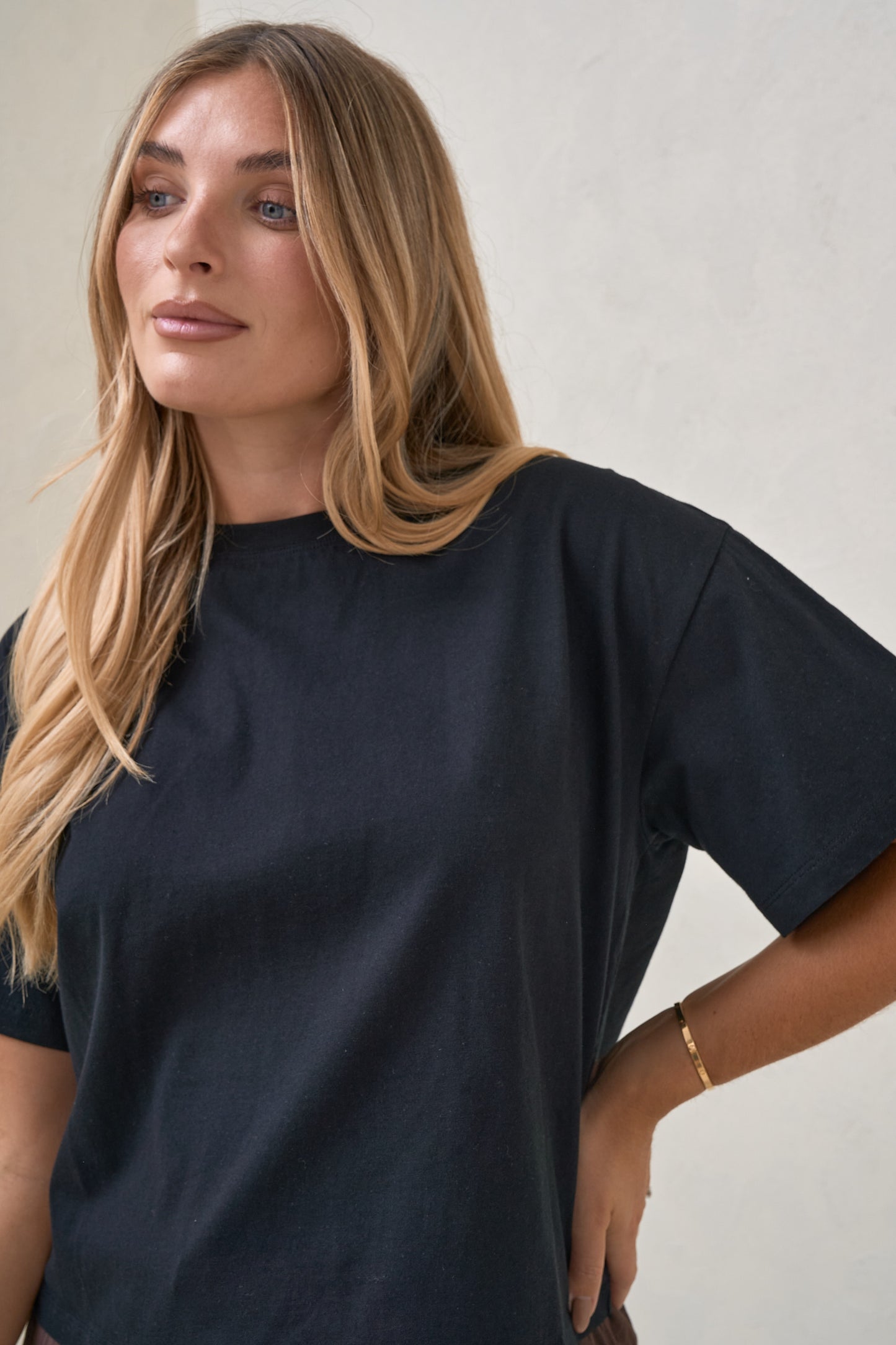 Basic Instincts Crop Tee - Black