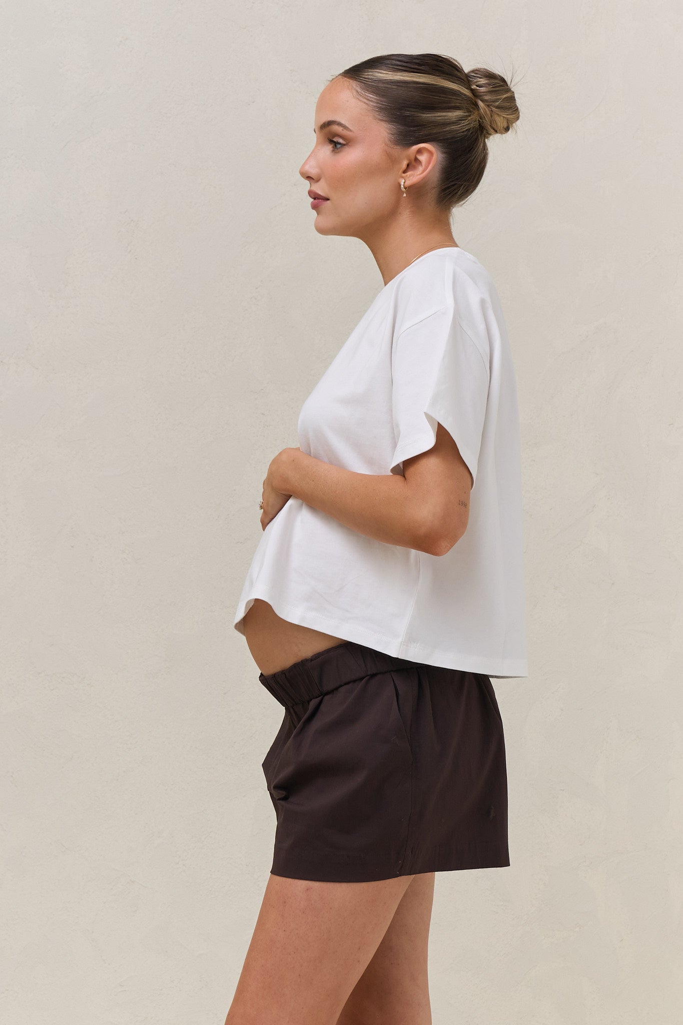 Basic Instincts Crop Tee - White
