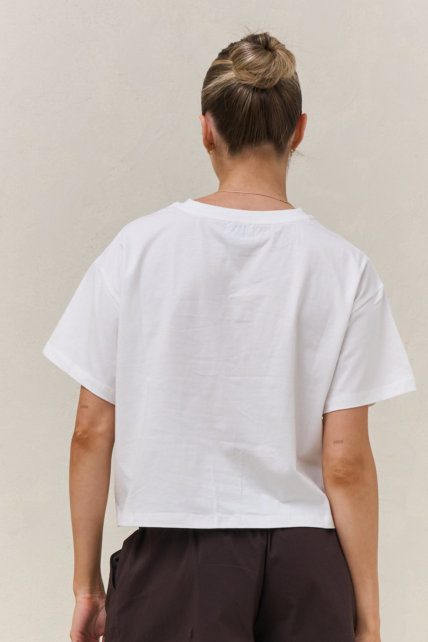 Basic Instincts Crop Tee - White