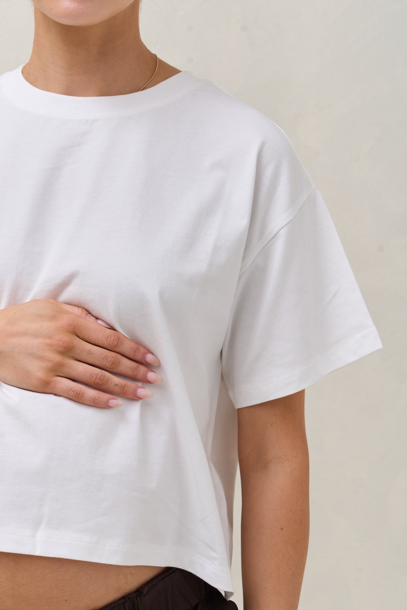 Basic Instincts Crop Tee - White
