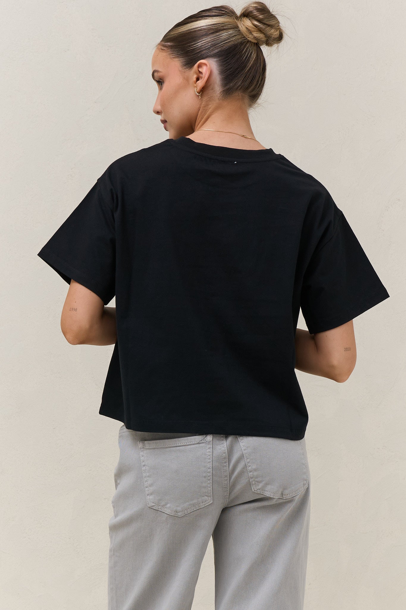 Basic Instincts Crop Tee - Black