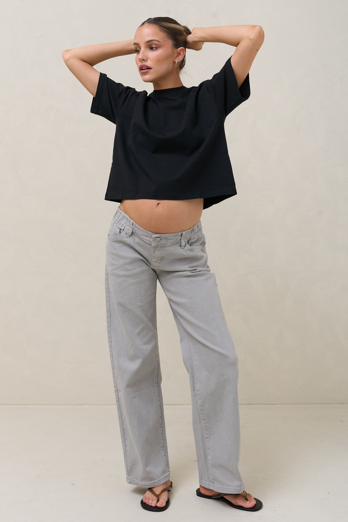 Basic Instincts Crop Tee - Black