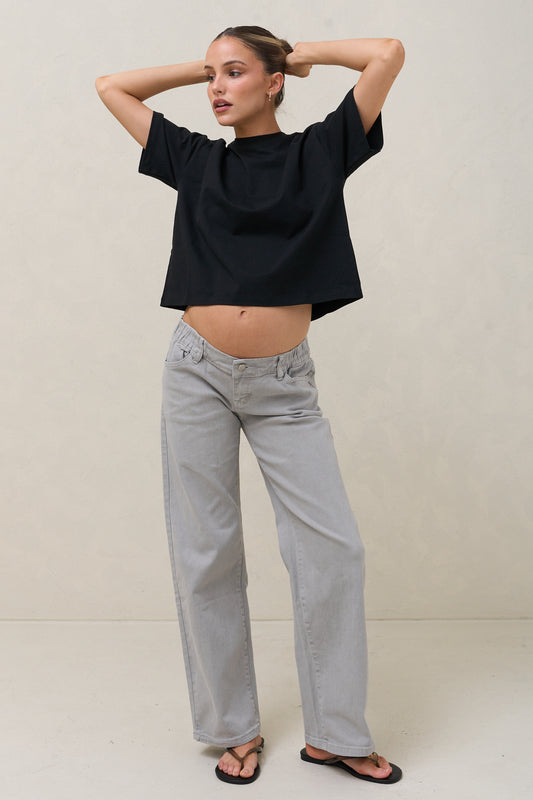Basic Instincts Crop Tee - Black