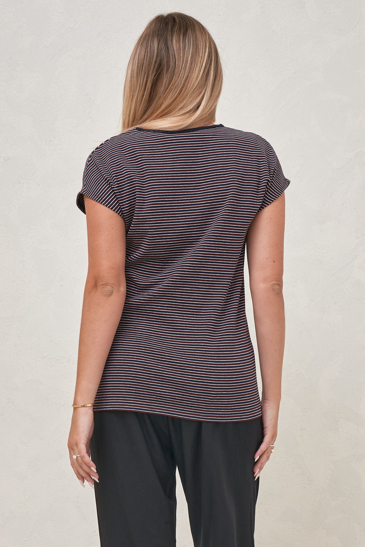 Minimalist Stretch Jersey Tee - Stripe
