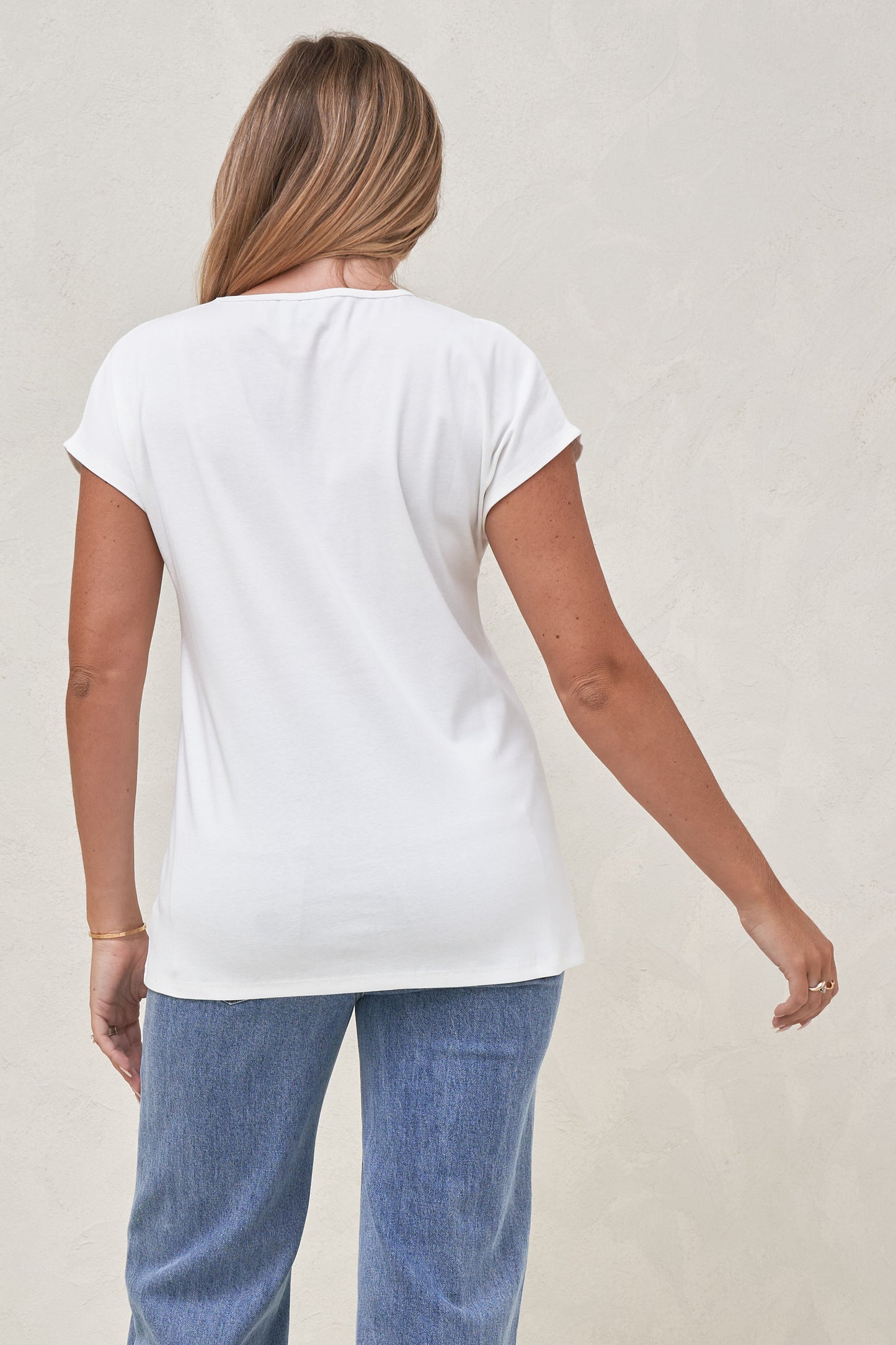 Minimalist Stretch Jersey Tee - White