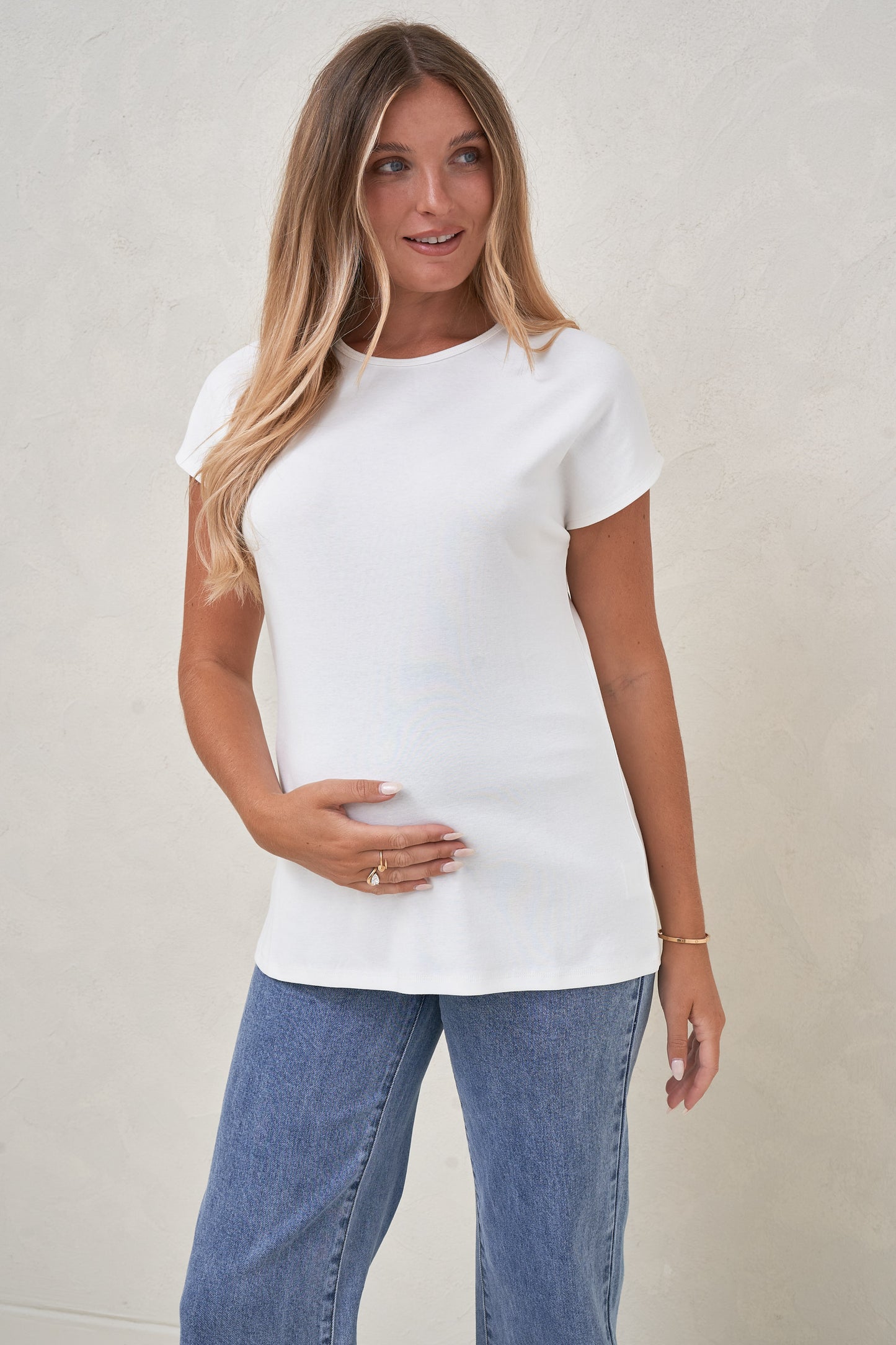 Minimalist Stretch Jersey Tee - White
