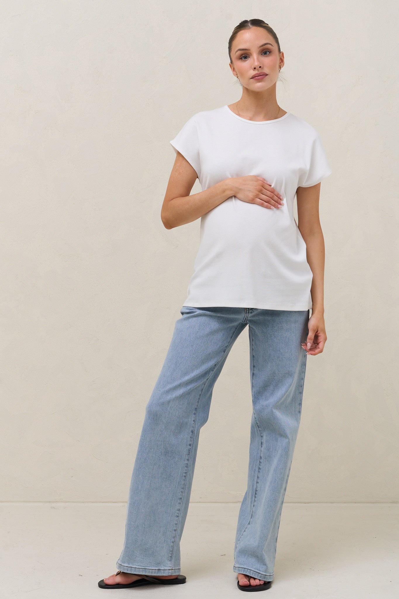 Minimalist Stretch Jersey Tee - White