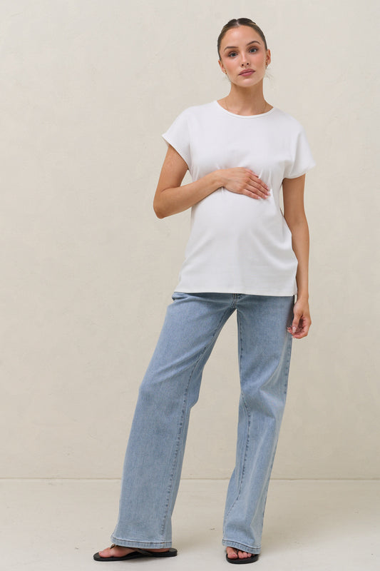 Minimalist Stretch Jersey Tee - White