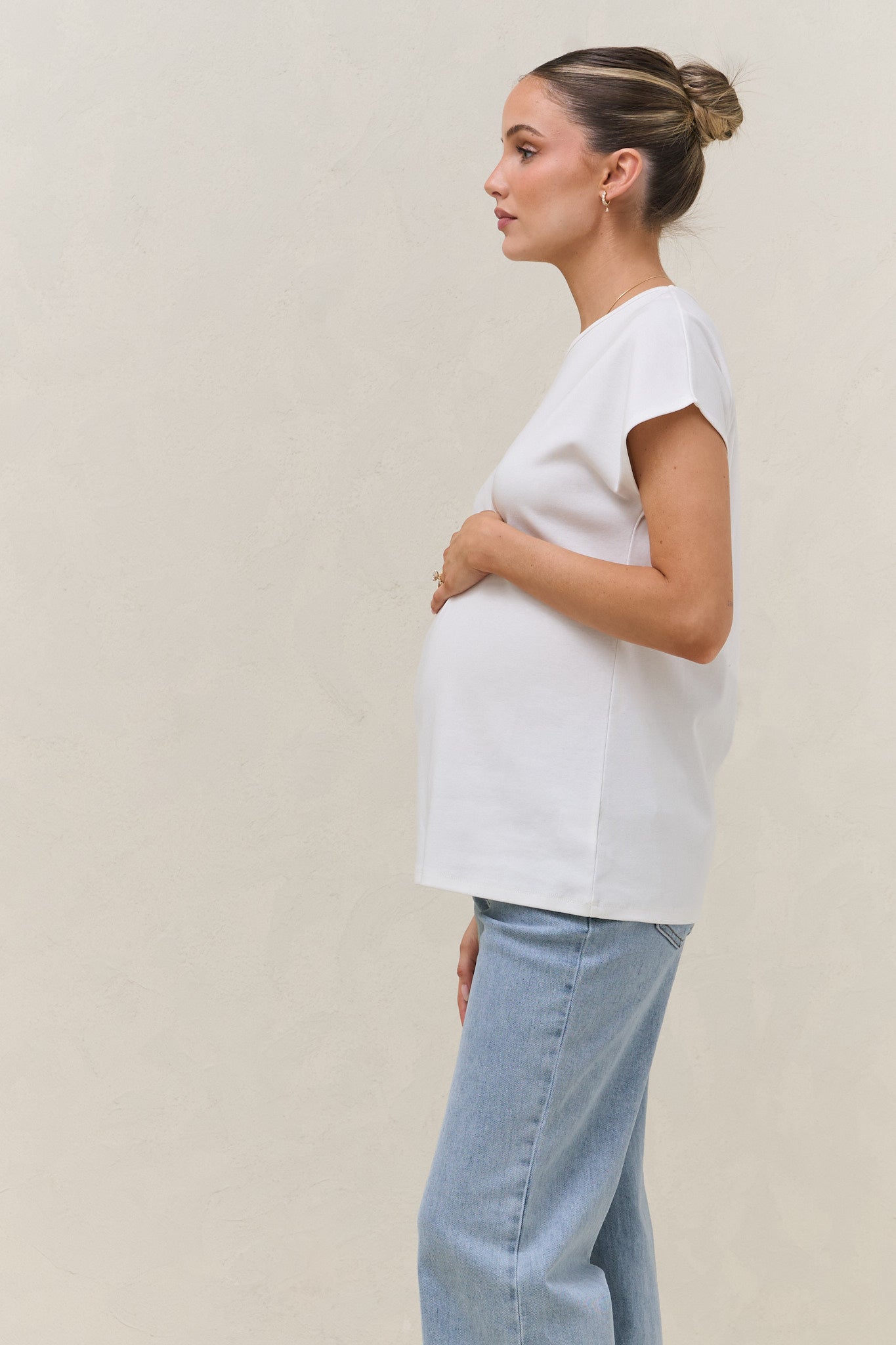 Minimalist Stretch Jersey Tee - White