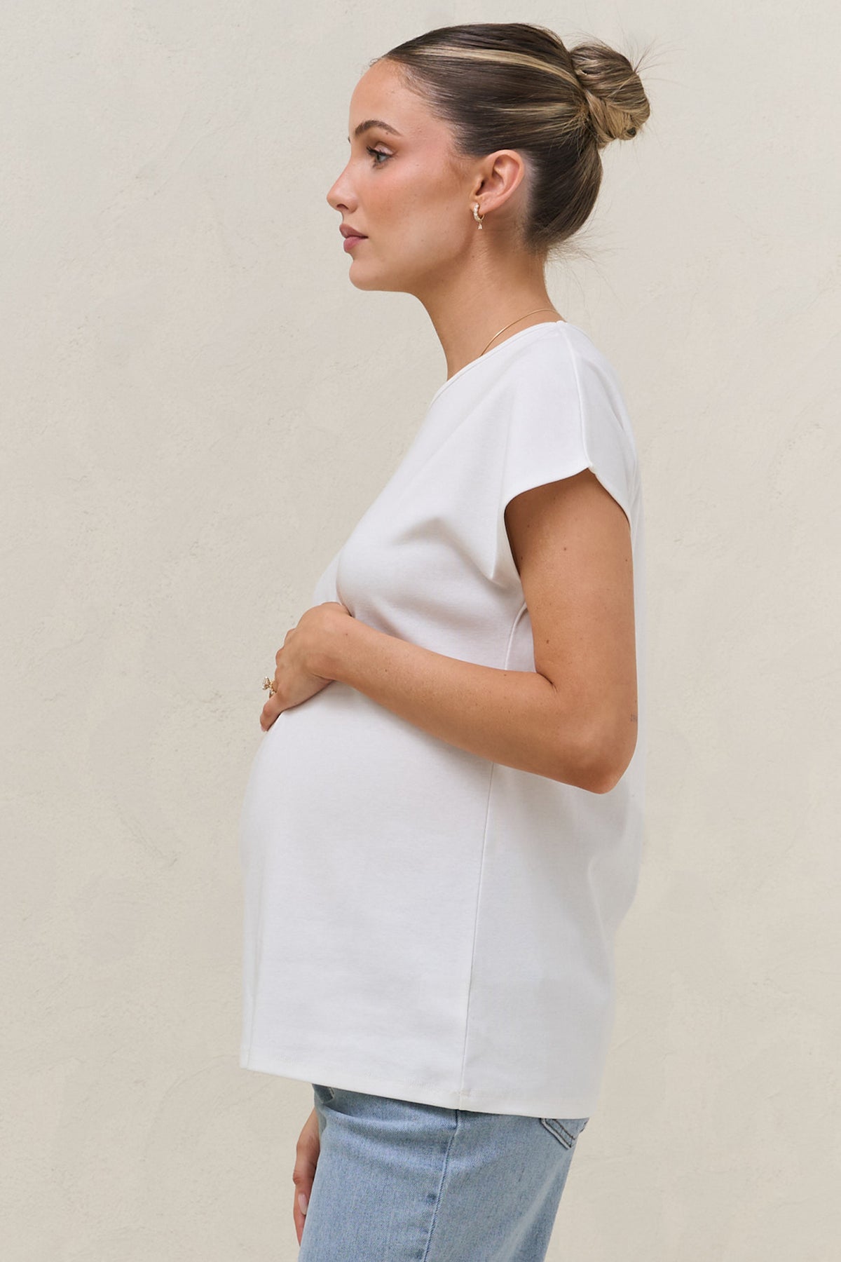 Minimalist Stretch Jersey Tee - White