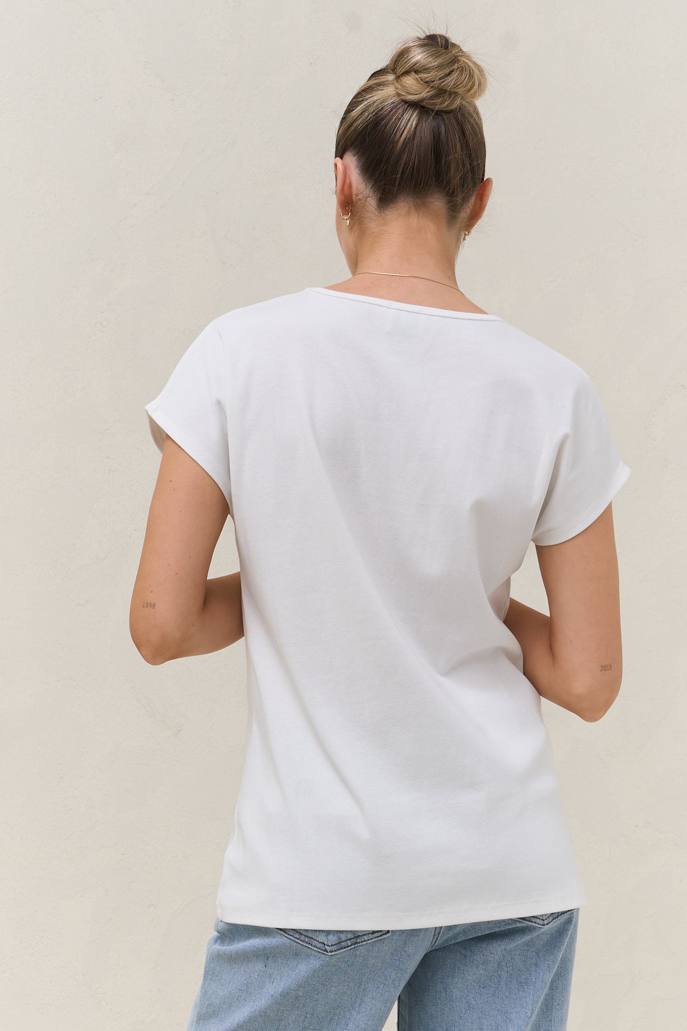 Minimalist Stretch Jersey Tee - White