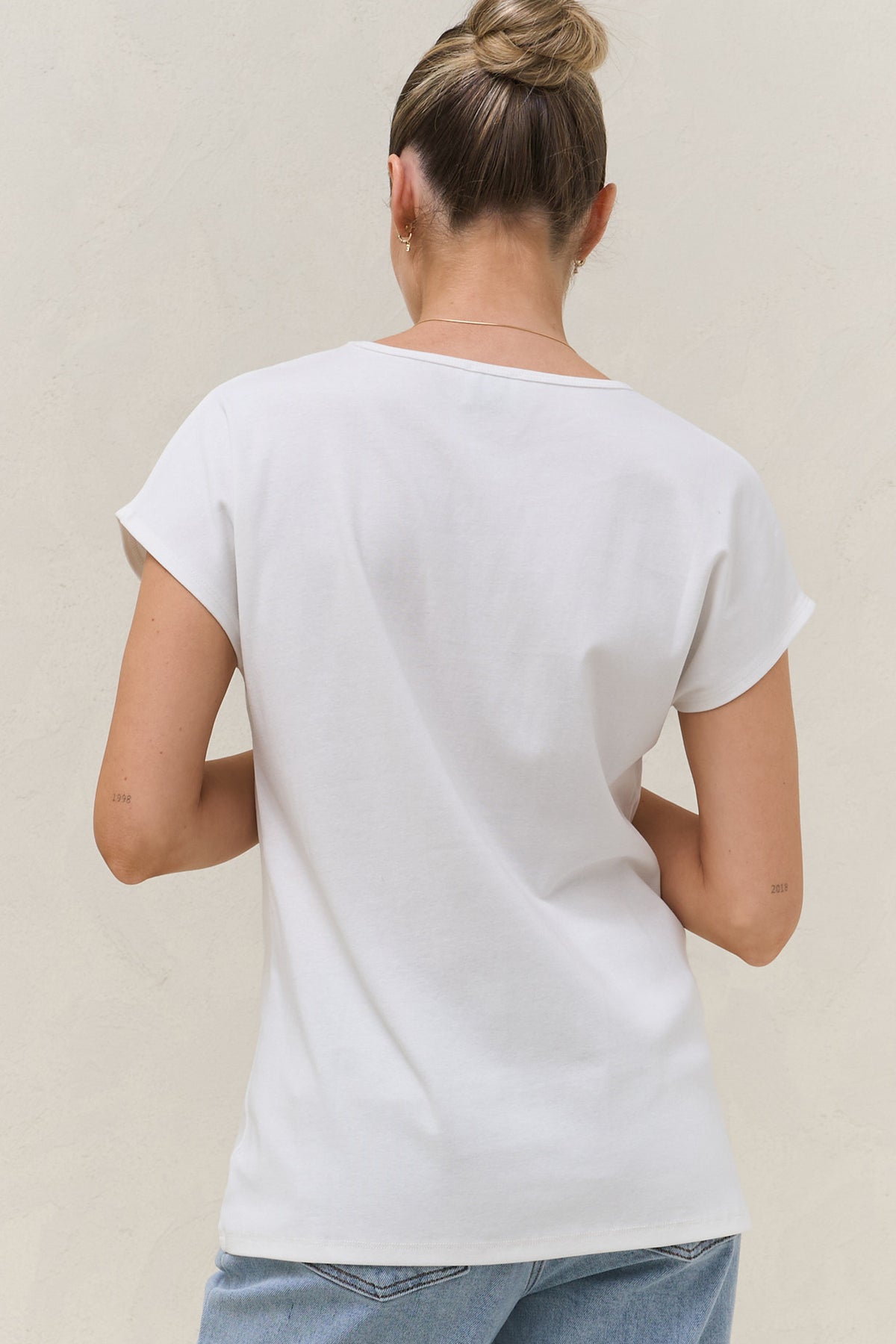 Minimalist Stretch Jersey Tee - White