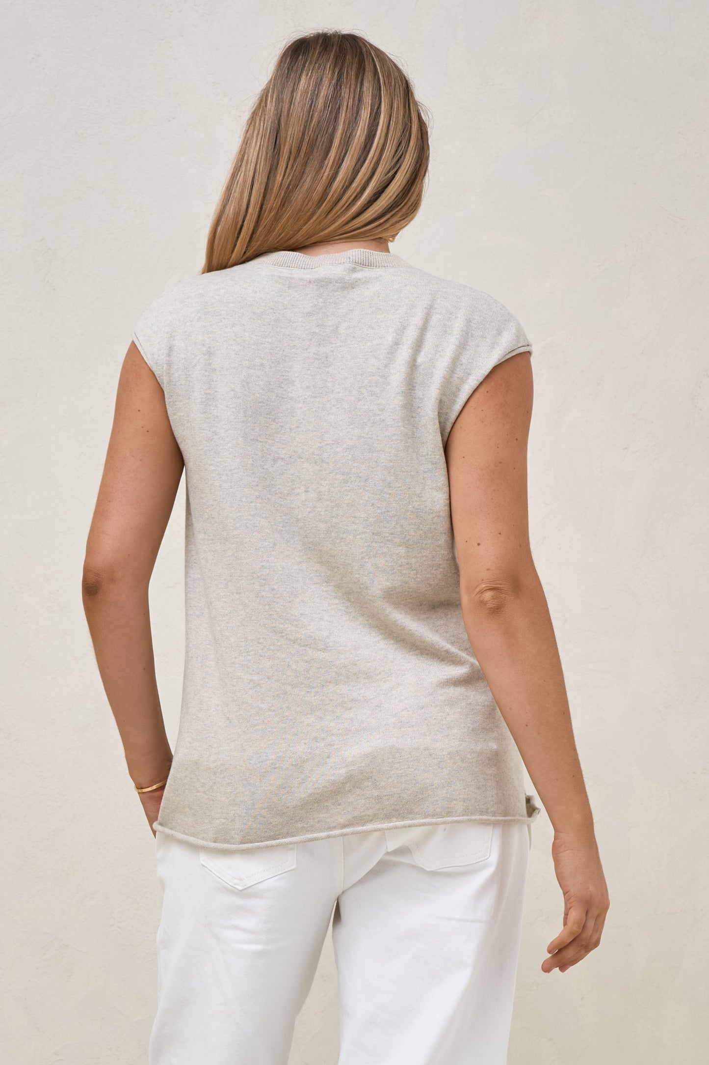 Light Form Knit Tank - Warm Grey Marle