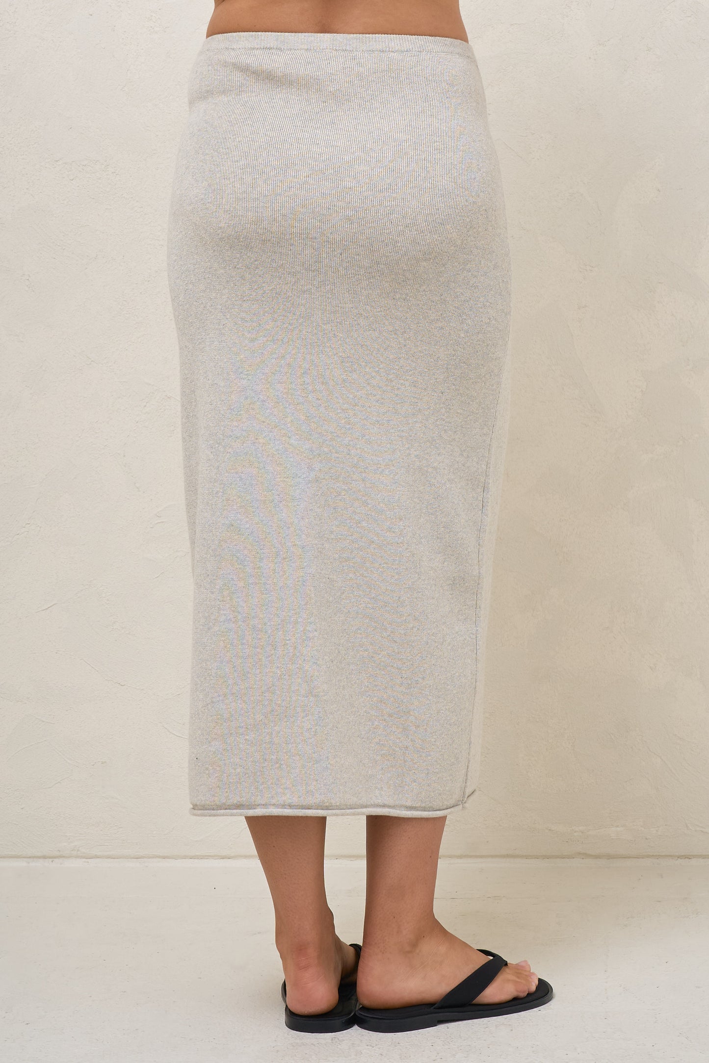 Light Form Knit Skirt - Warm Grey Marle