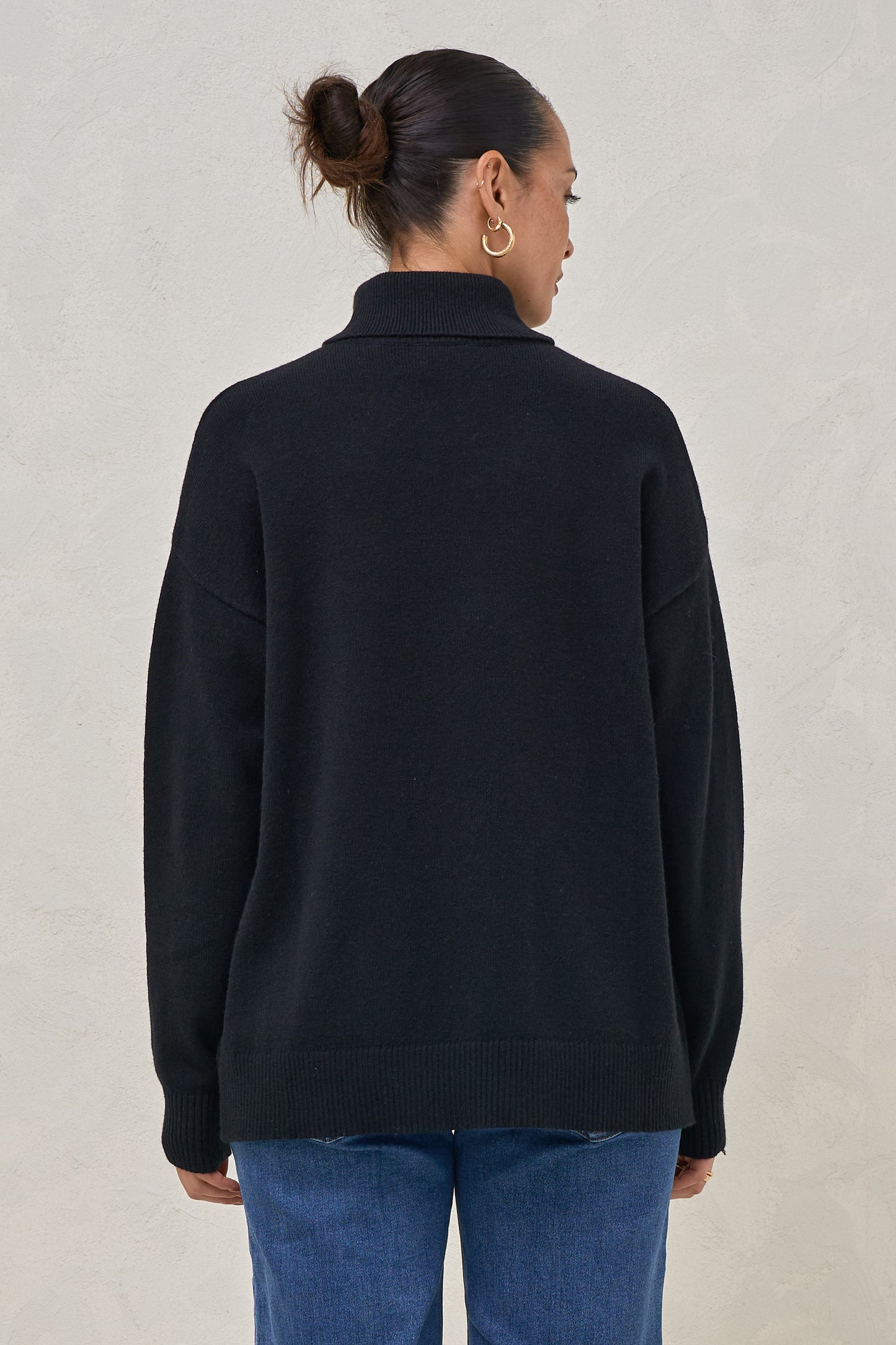 Ritual Roll Neck Jumper-Black