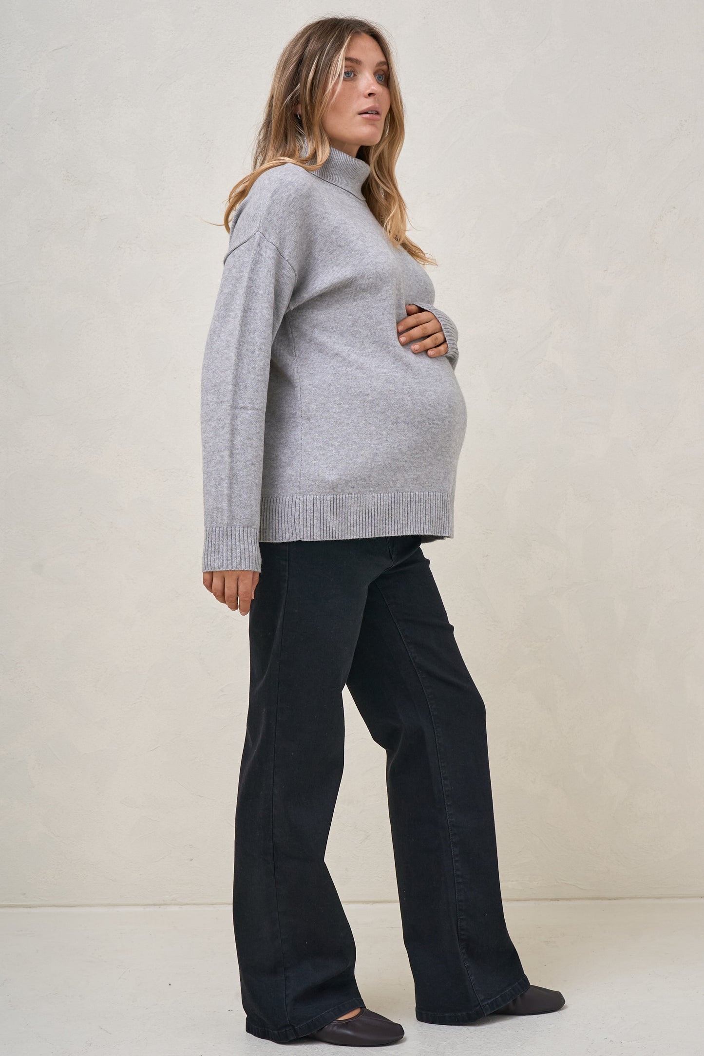 Ritual Roll Neck Jumper-Grey Marle