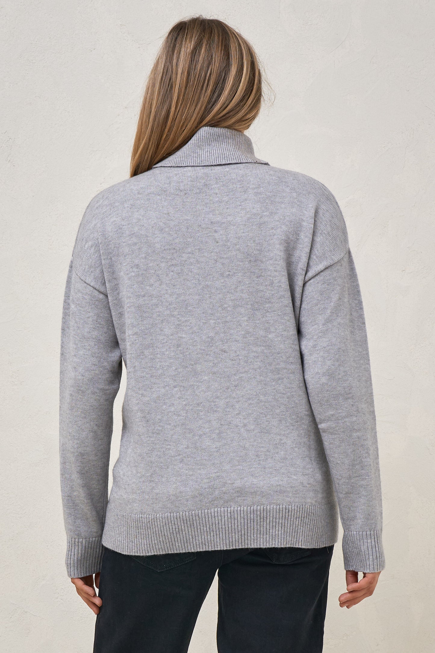 Ritual Roll Neck Jumper-Grey Marle