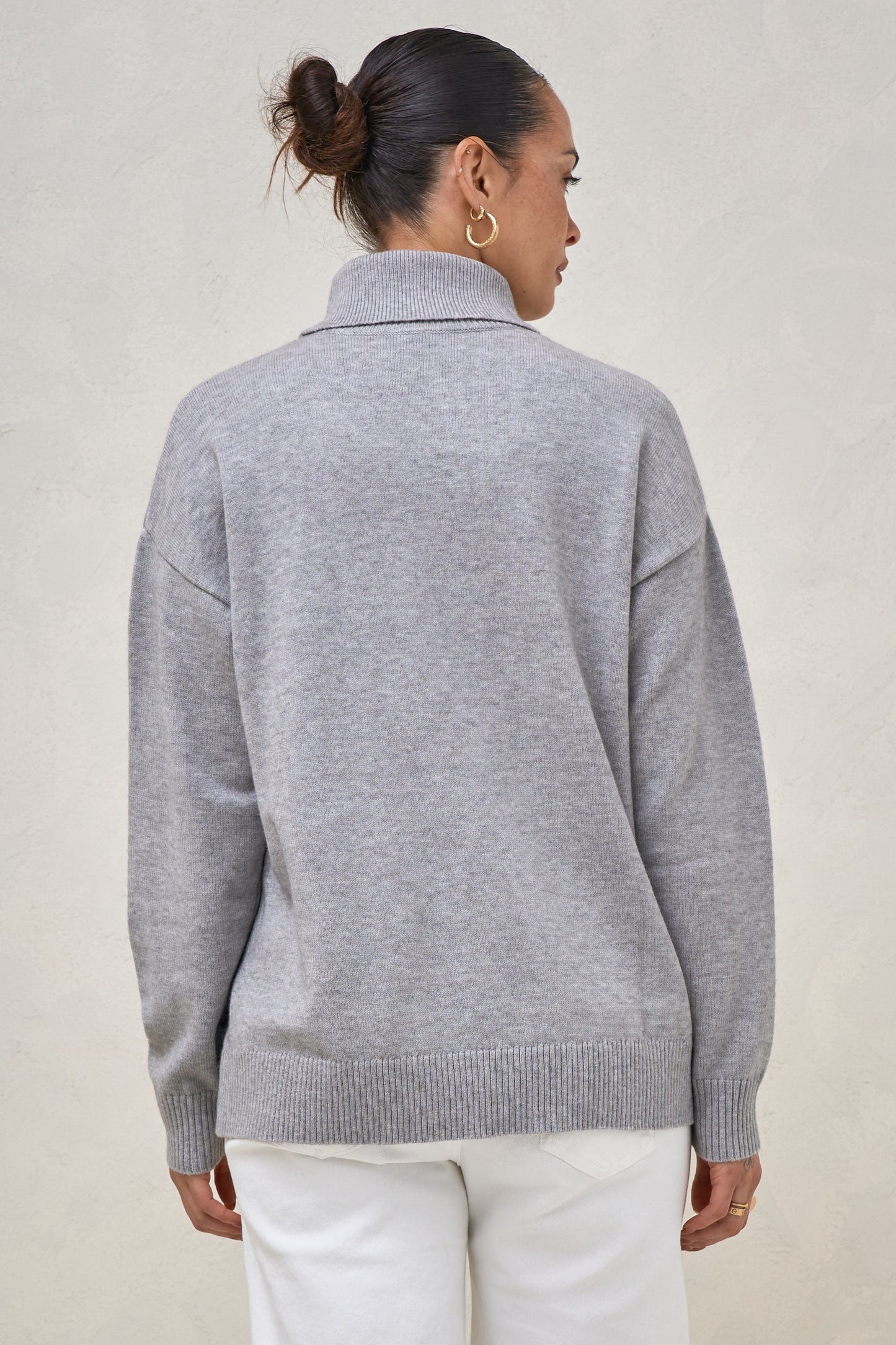 Ritual Roll Neck Jumper-Grey Marle