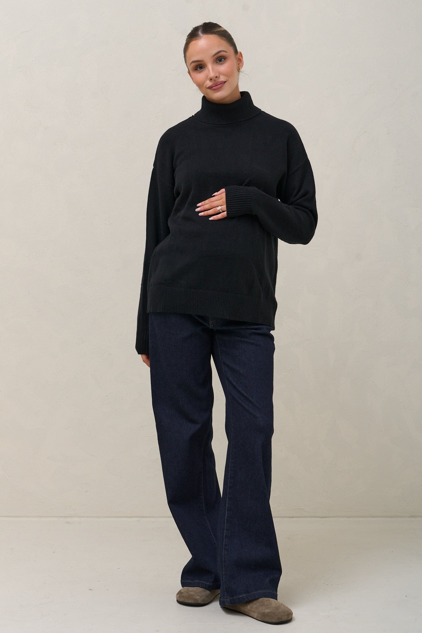 Ritual Roll Neck Jumper-Black*