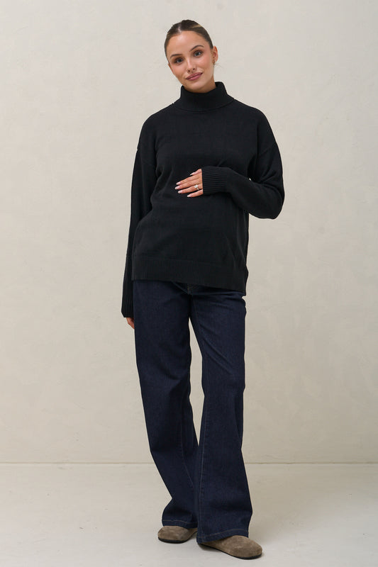Ritual Roll Neck Jumper-Black*