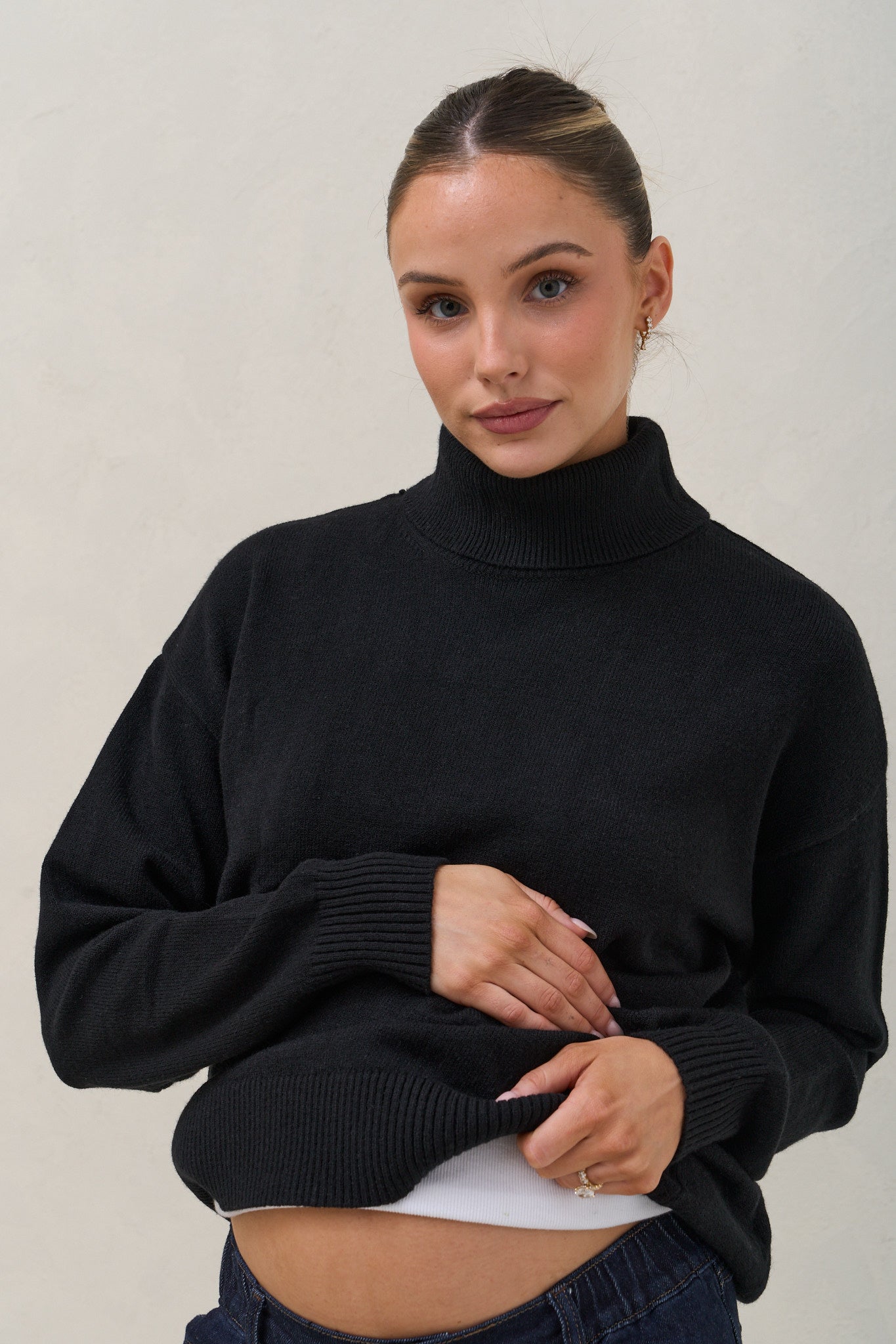 Ritual Roll Neck Jumper-Black*
