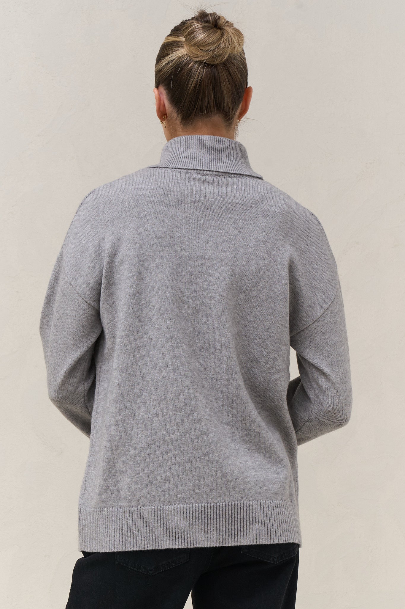 Ritual Roll Neck Jumper-Grey Marle*