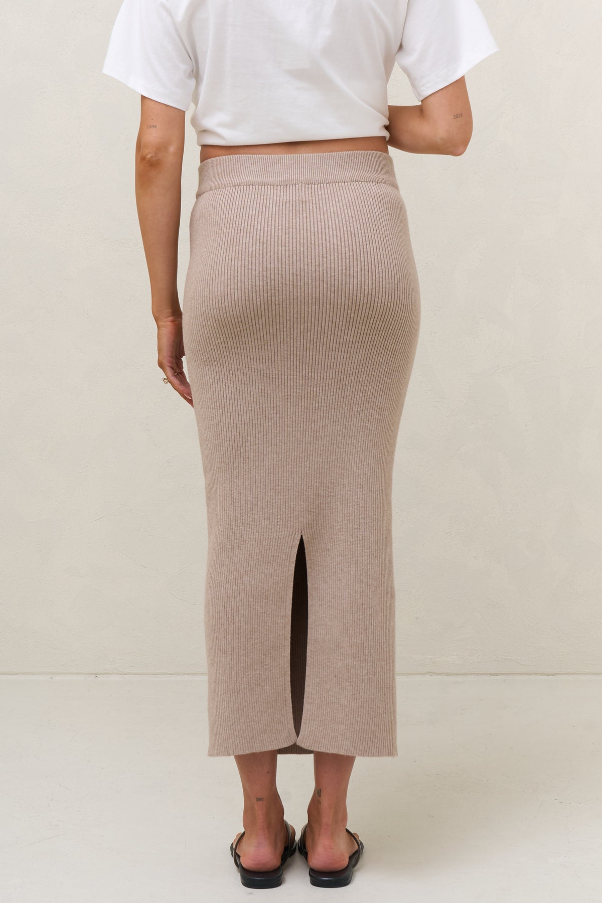 Serendipity Rib Skirt - Oatmeal