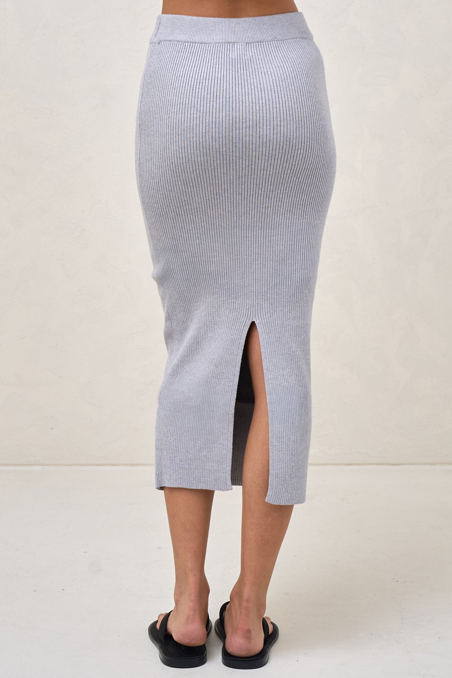 Serendipity Rib Skirt - Grey