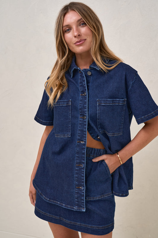 Daybreak Short Sleeve Shirt - Indigo