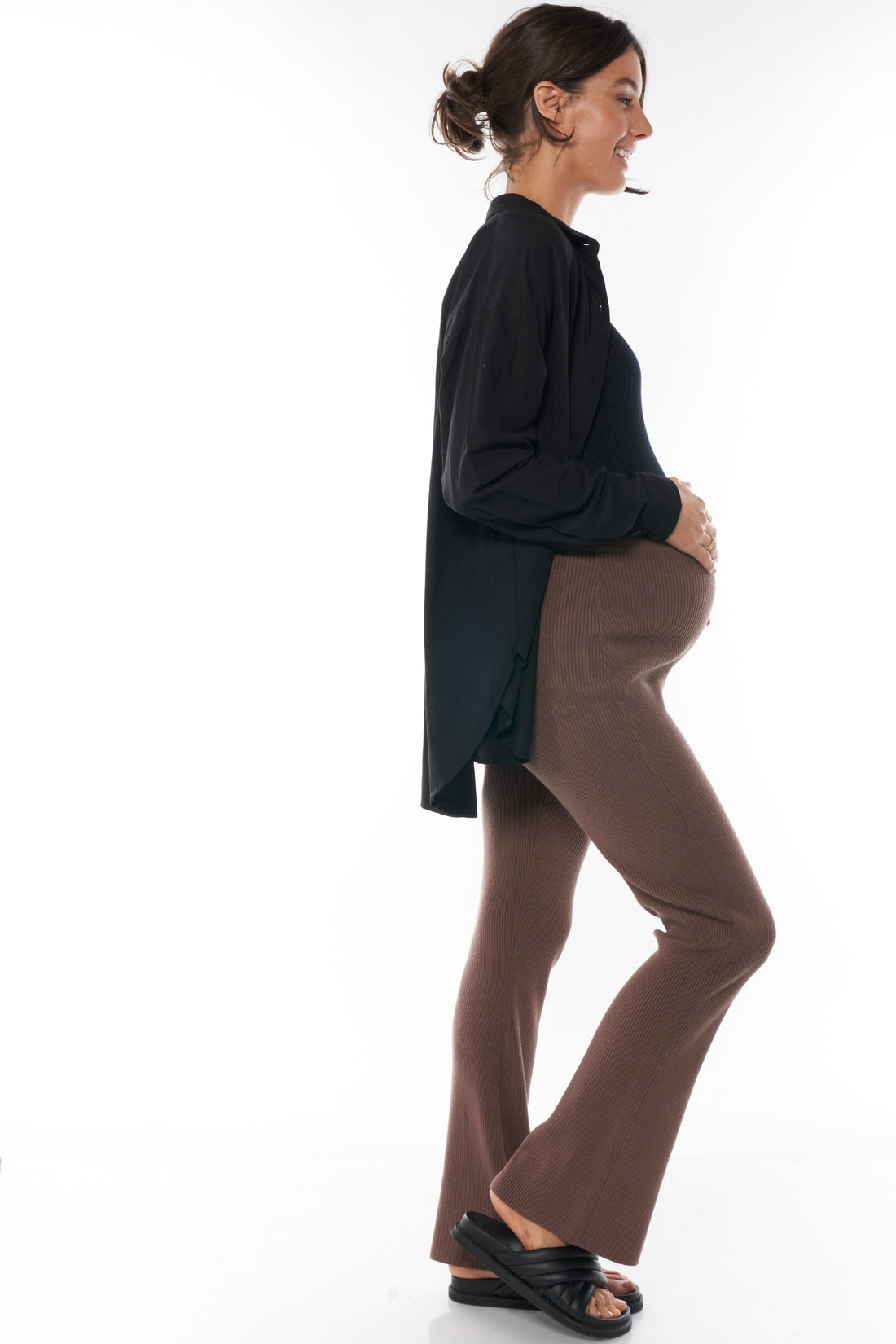 Maternity Rib Knit Pant BAE The Label Australia