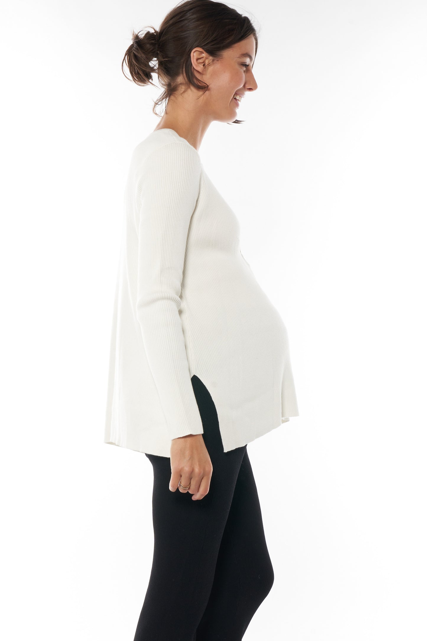 Rib Knit Maternity and Nursing Top -2