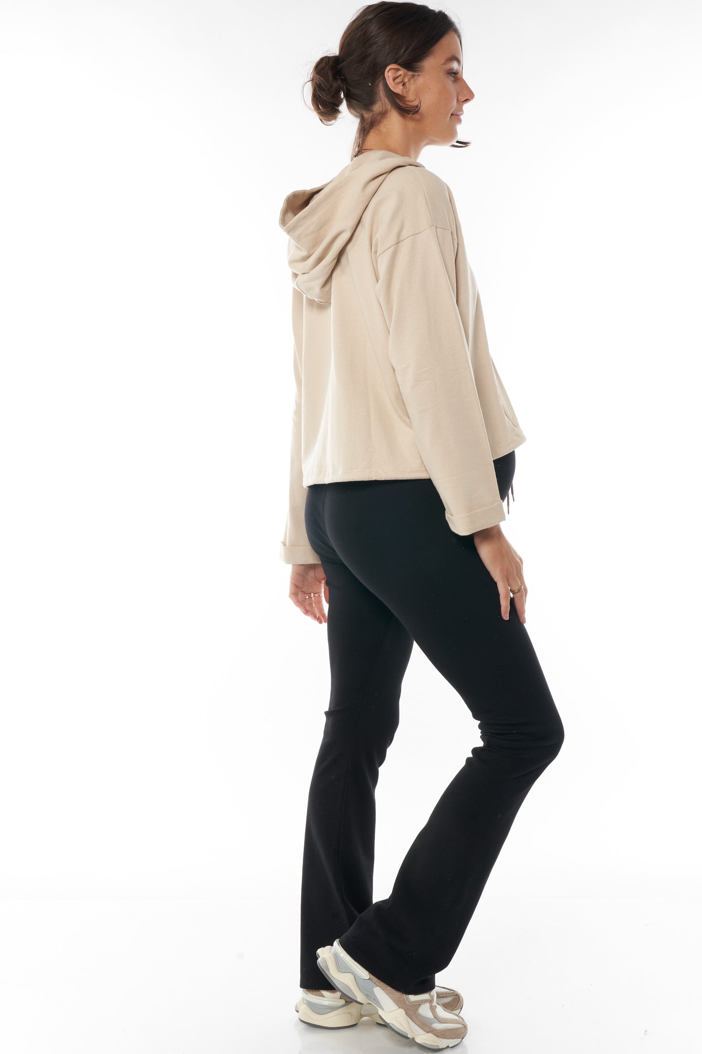 Cropped Maternity Hoodie -2