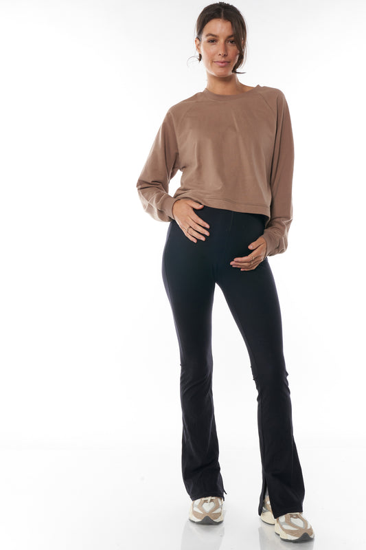 Cropped Maternity Sweat Top -2