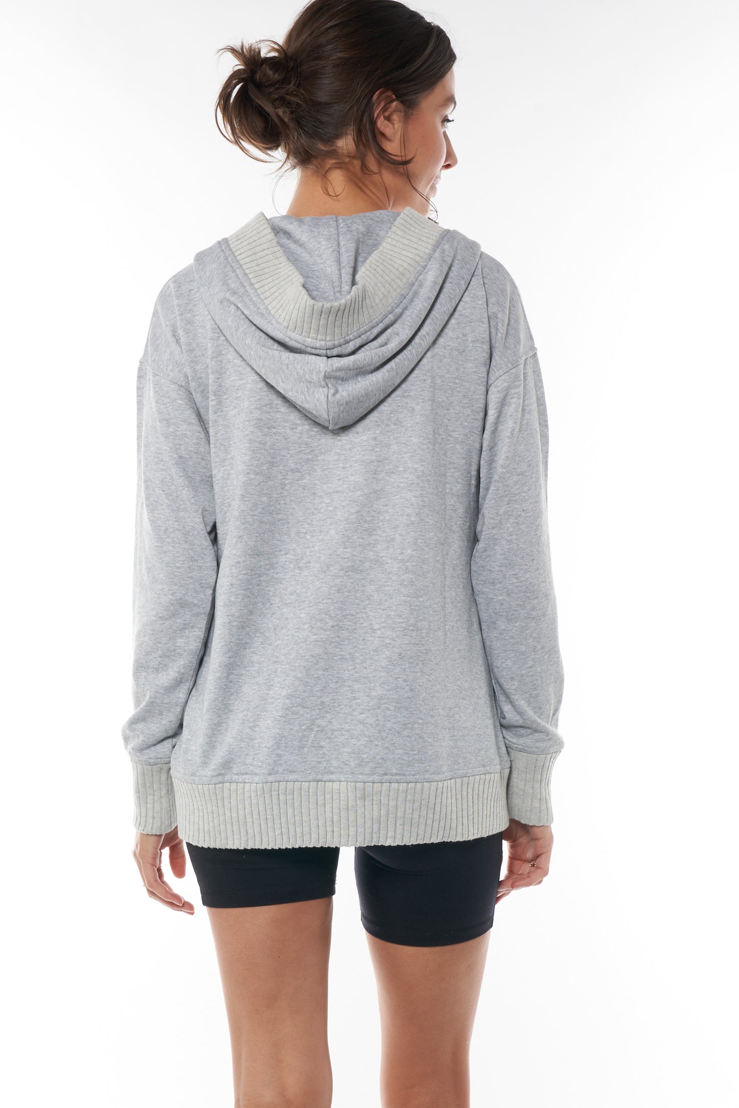 Maternity and Nursing Hoodie - Grey -4