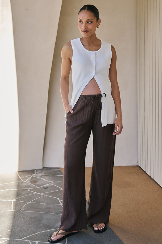 Sunday Best Button Vest - Ivory