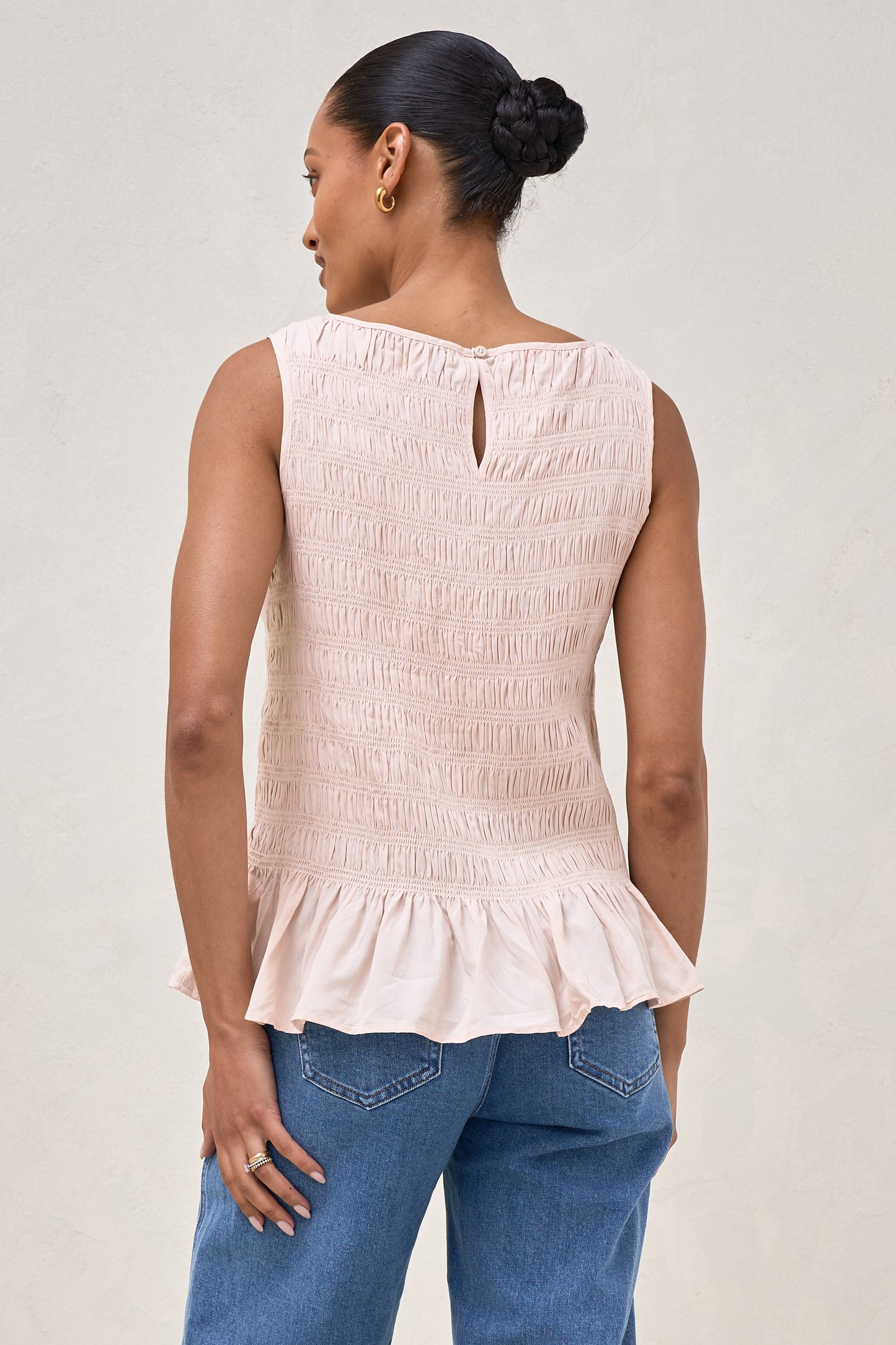 Blurred Lines Gathered Top - Soft Pink