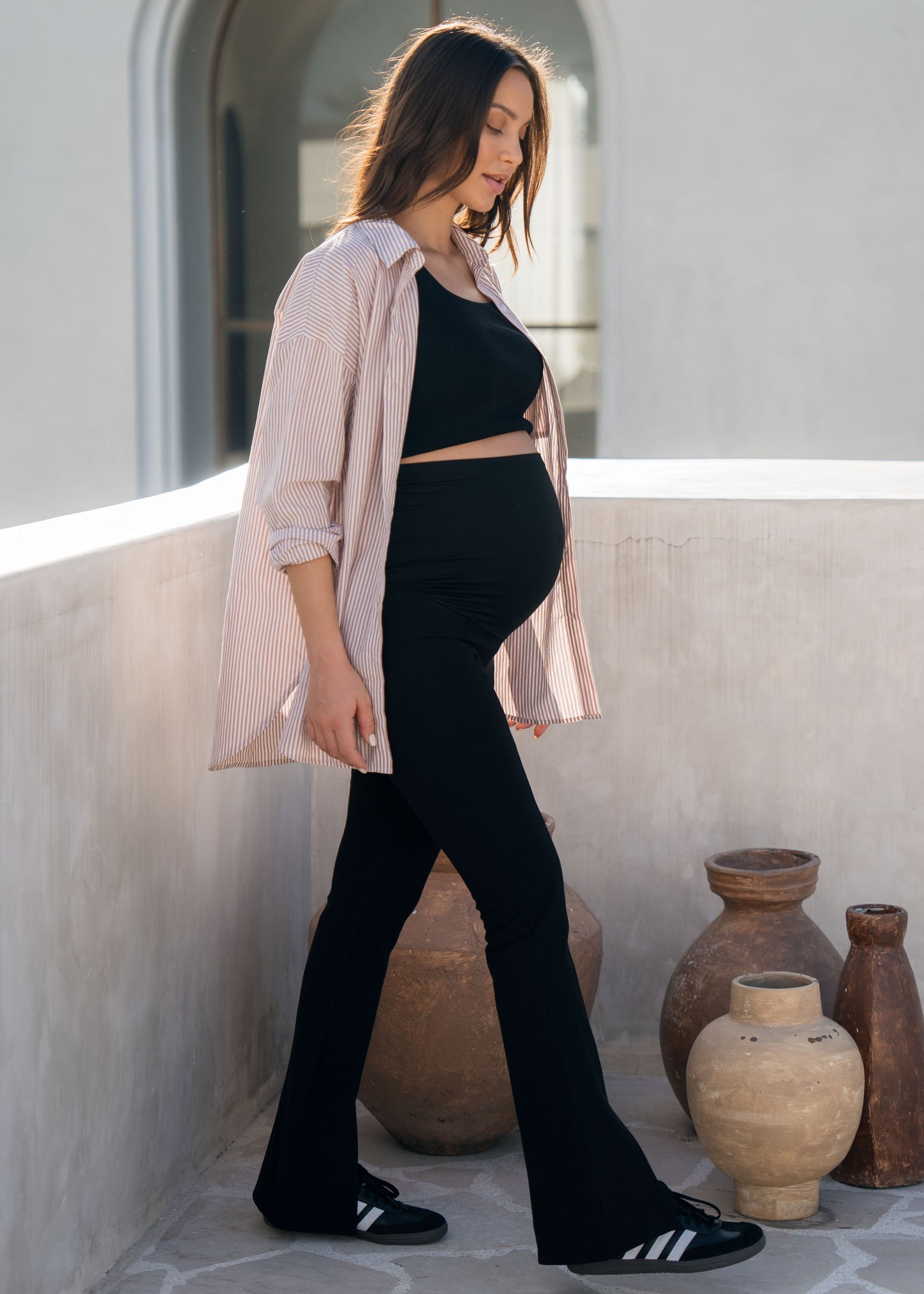 Linear Maternity Pant - Black