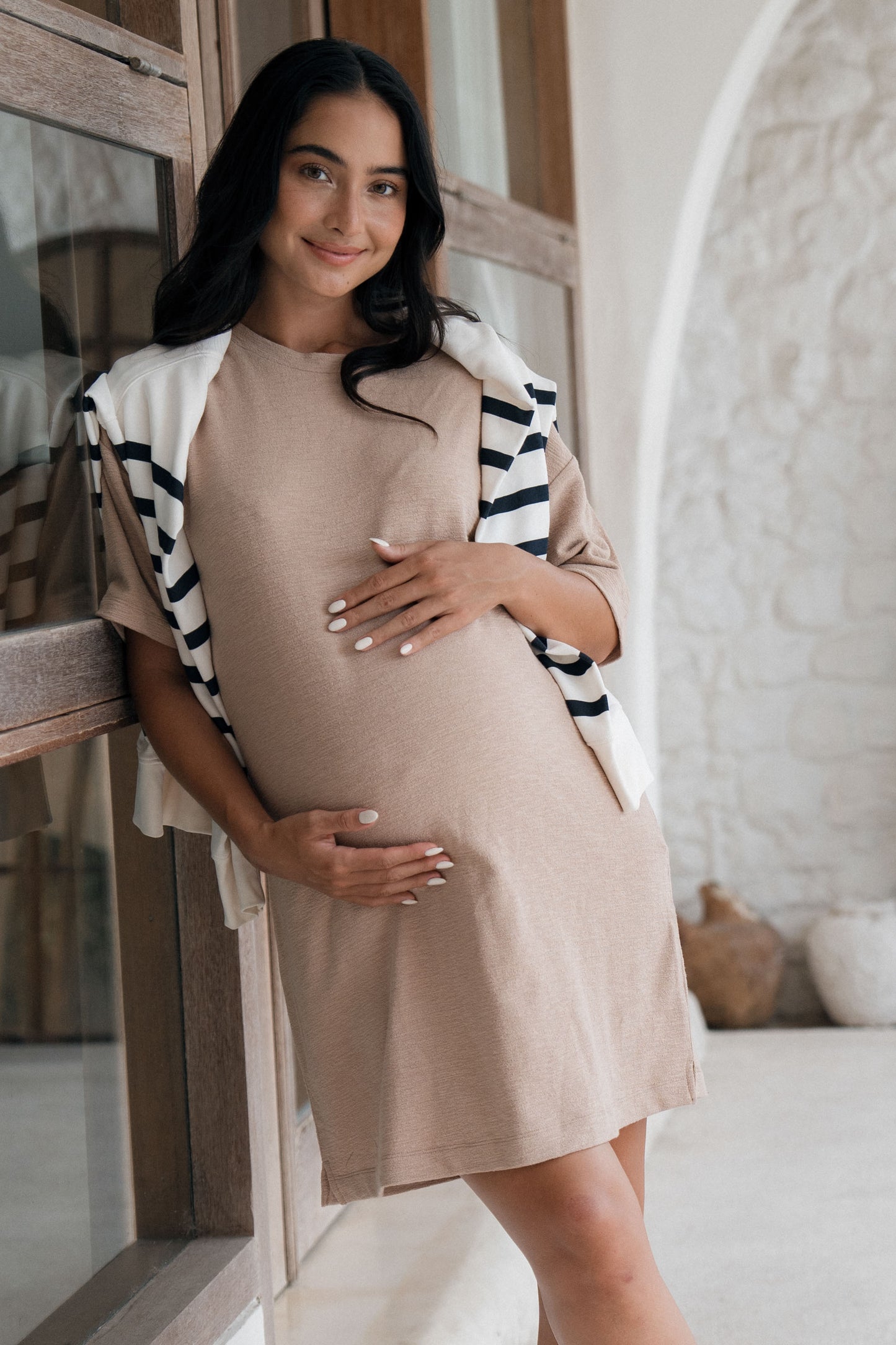 maternity & nursing tee dress -6