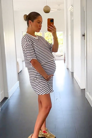 Stripe maternity pajama set