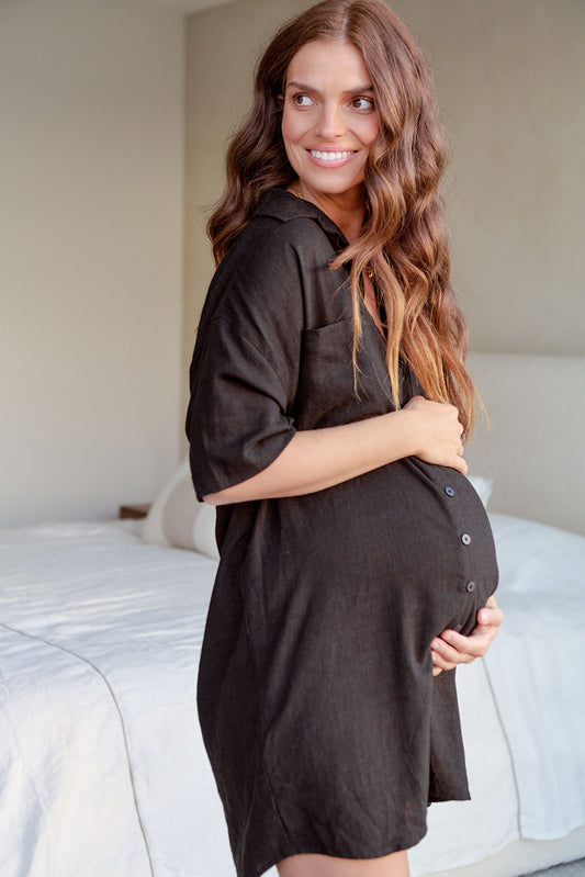 labour dress and Delivery Nursing Gown Bellies In Bloom childbirth is that they felt they were not afforded privacy during labor Birthing Gowns and Nursing Nighties