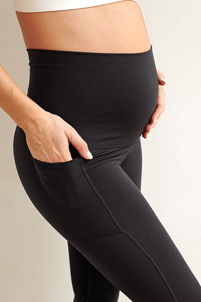 Leggings Depot Women's Maternity Leggings Over The Belly Pregnancy Casual  Yoga Tights (Full Length, Brown, Small) at Amazon Women's Clothing store
