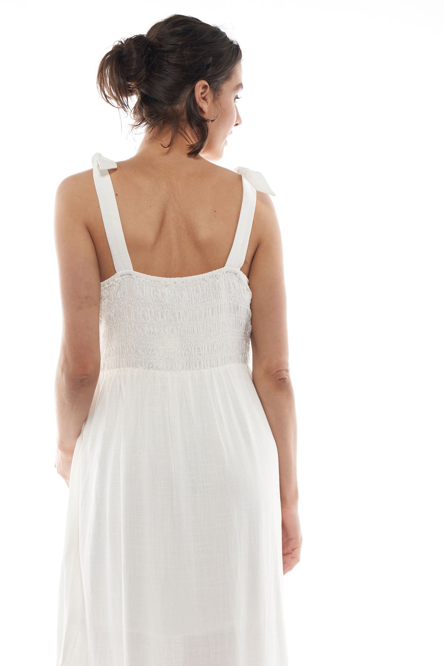 White Maternity Dress -4