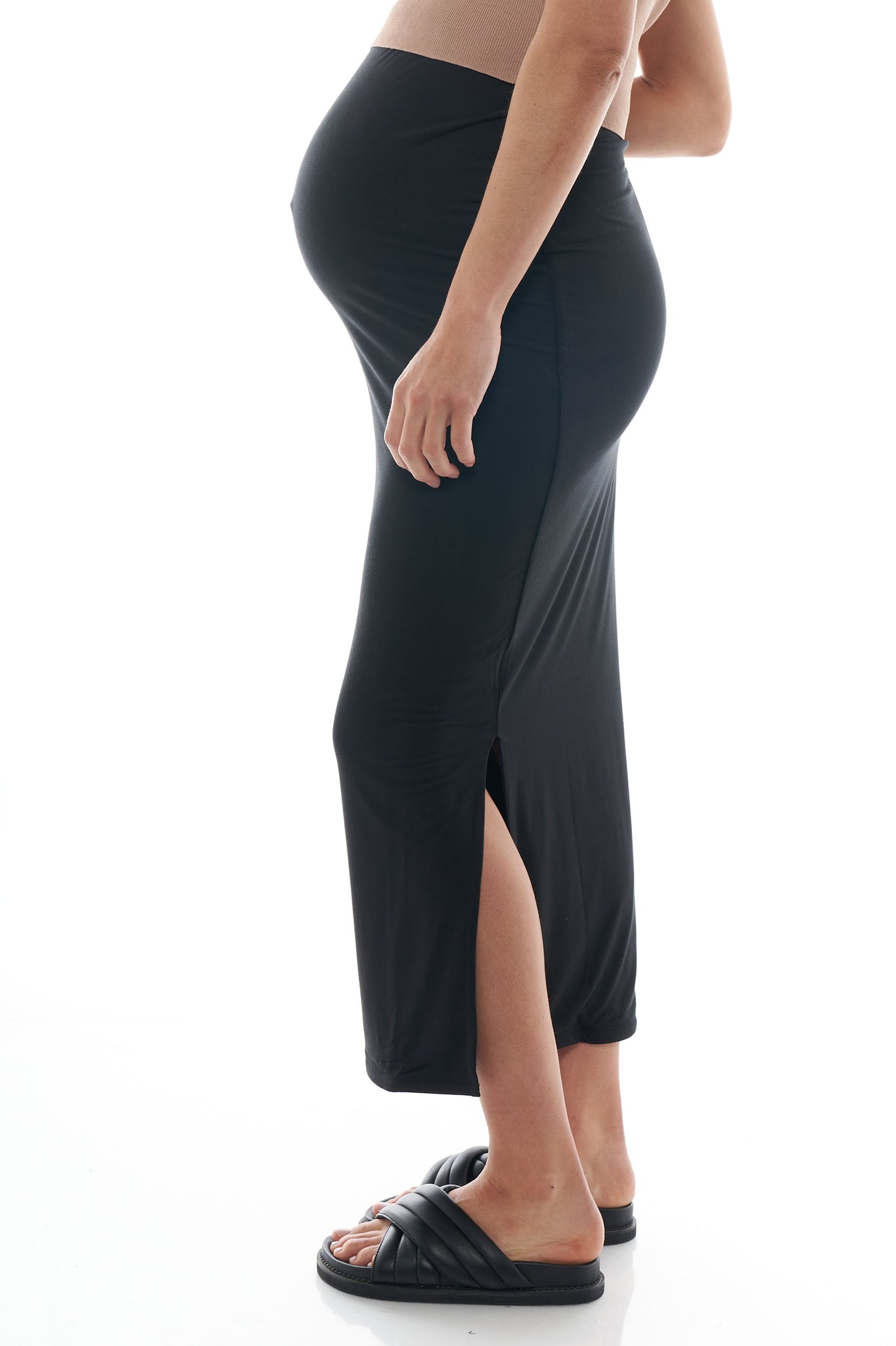 Black Maternity Maxi Skirt - 2