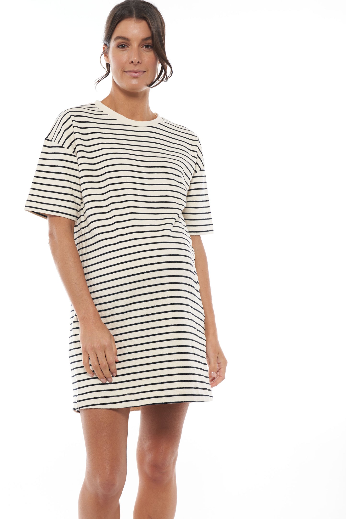 Stripe Maternity Tee Dress 6