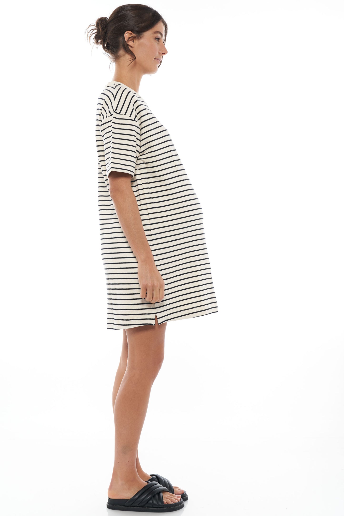 Stripe Maternity Tee Dress 4