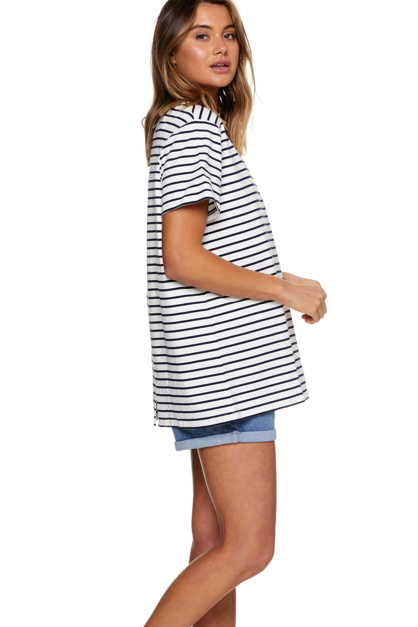 Maternity T-Shirt White Stripe - 9