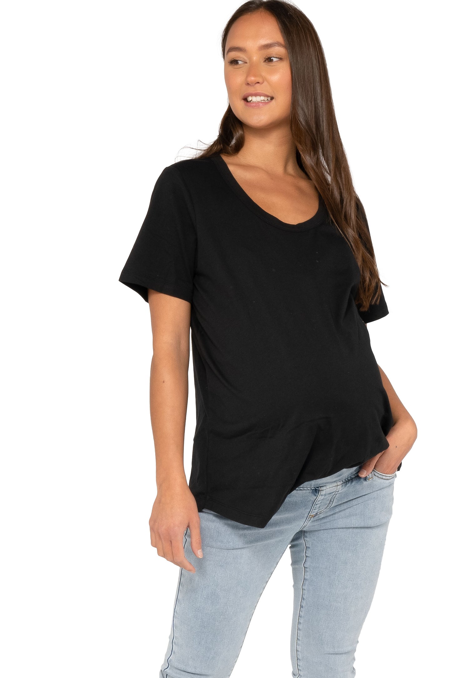 Maternity T Shirt Black - 1